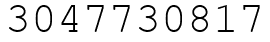 Число 3047730817.