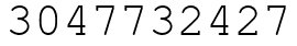 Число 3047732427.
