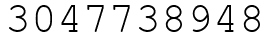 Число 3047738948.
