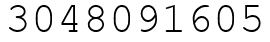 Число 3048091605.