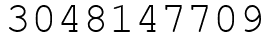Число 3048147709.