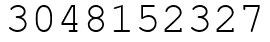 Число 3048152327.