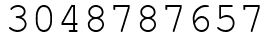 Число 3048787657.
