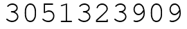 Число 3051323909.