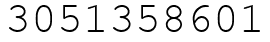 Число 3051358601.