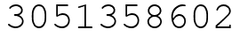 Число 3051358602.