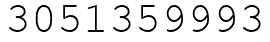 Число 3051359993.
