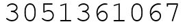 Число 3051361067.