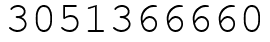 Число 3051366660.