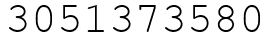 Число 3051373580.