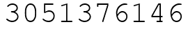Число 3051376146.
