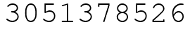 Число 3051378526.
