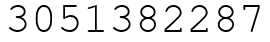 Число 3051382287.