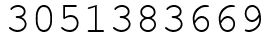 Число 3051383669.