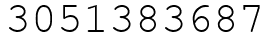 Число 3051383687.