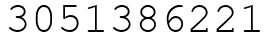 Число 3051386221.