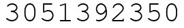Число 3051392350.
