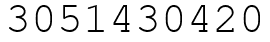 Число 3051430420.