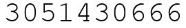 Число 3051430666.