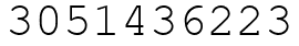 Число 3051436223.