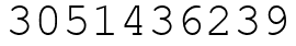 Число 3051436239.