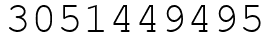 Число 3051449495.