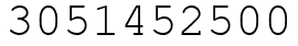 Число 3051452500.