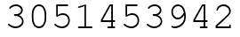 Число 3051453942.