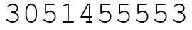 Число 3051455553.