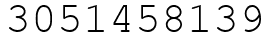 Число 3051458139.