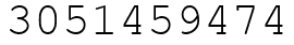 Число 3051459474.