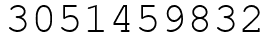 Число 3051459832.
