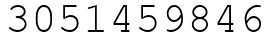 Число 3051459846.