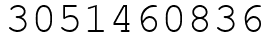 Число 3051460836.