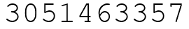 Число 3051463357.