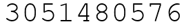 Число 3051480576.