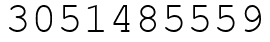 Число 3051485559.