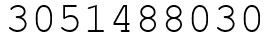 Число 3051488030.