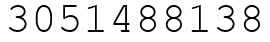 Число 3051488138.