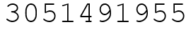 Число 3051491955.