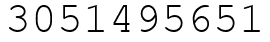 Число 3051495651.