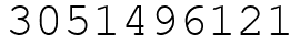 Число 3051496121.