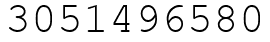 Число 3051496580.