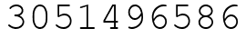 Число 3051496586.