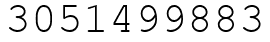 Число 3051499883.
