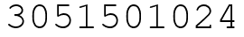 Число 3051501024.