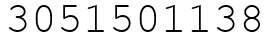 Число 3051501138.