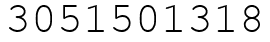 Число 3051501318.