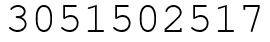 Число 3051502517.