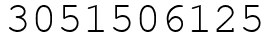 Число 3051506125.